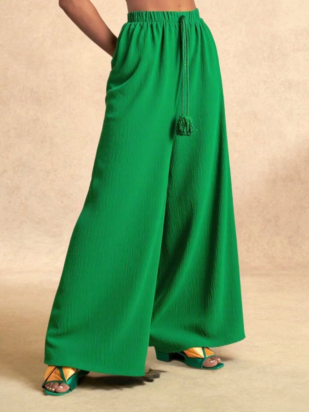 Multicolor Casual Women's Geometric Print Palazzo Pants - Picture 4 of 7
